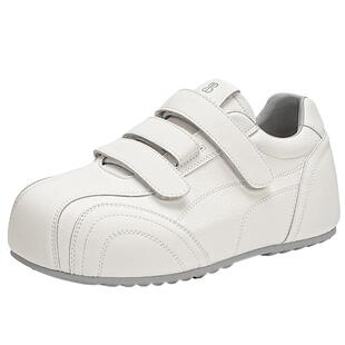 EBLAN/伊伴内增高小白鞋女2026春季新款魔术贴厚底休闲面包德训鞋