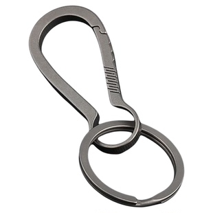 简约轻便钛合金钥匙扣男女裤随身腰快挂扣纯钛圈环便捷按压锁钥扣