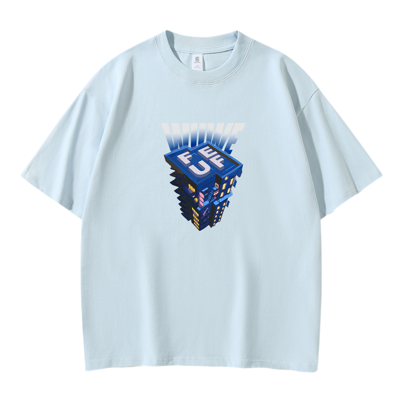 高街风3D立体字母印花短袖宽松