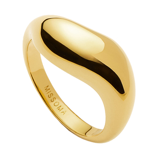 Savi x Missoma水波纹穹顶戒指镀18k金轻奢时尚小众设计食指戒