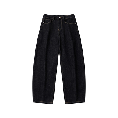 黑色弯刀牛仔裤男士潮牌