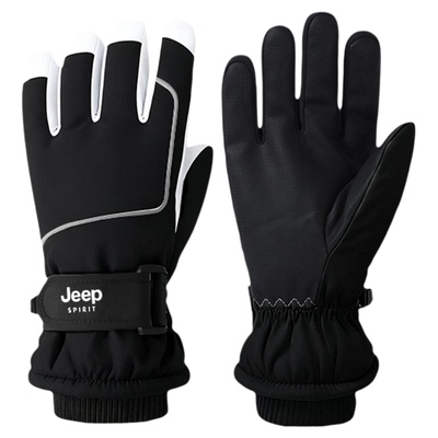 jeep冬季男骑电动车保暖滑雪手套