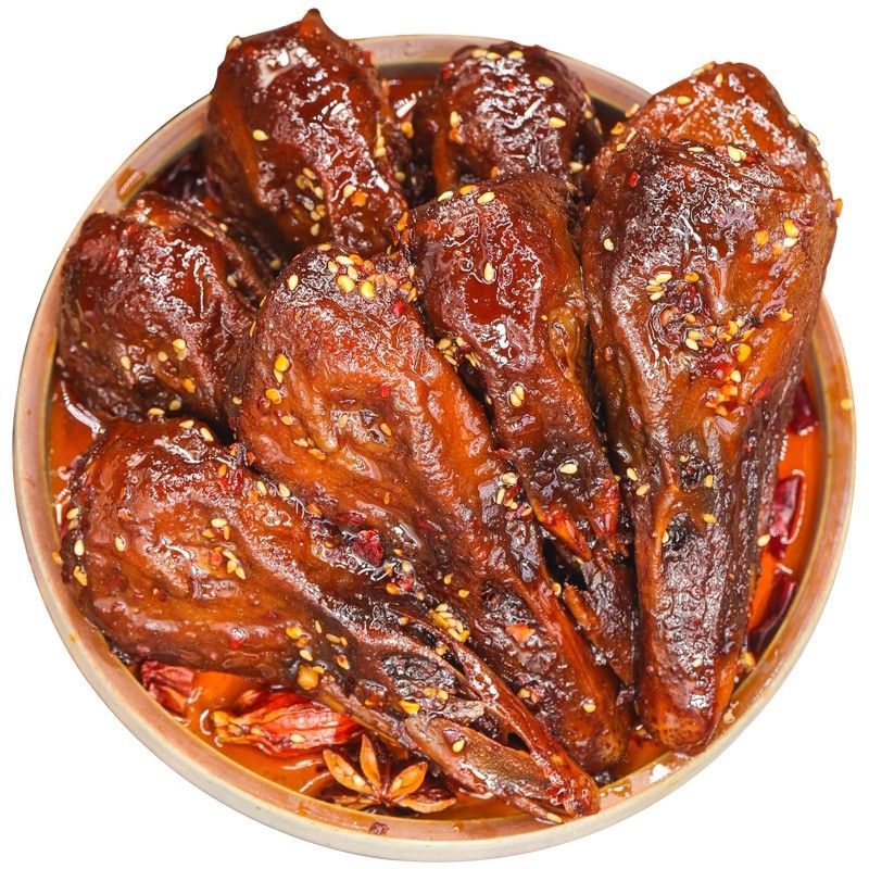 【独立包装】麻辣鸭头香辣卤味网红熟食鸭头下酒菜卤蛋开袋即食