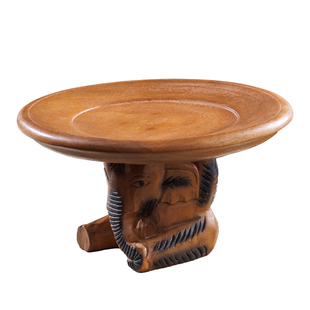 木质大象造型果盘家用多层水果盘客厅茶几零食托盘实木创意摆件