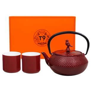T9珐琅壶彩色手工铸铁珐琅壶泡茶烧水壶摆件围炉煮茶300ml礼盒