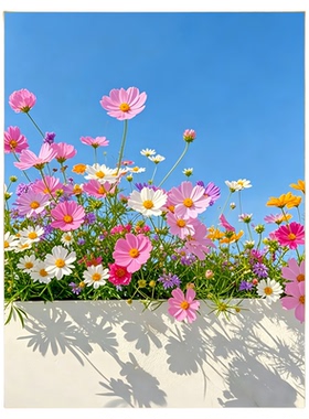 鲜花盛开清新风数字油画