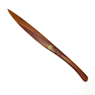 耘籍阁裁纸刀宣纸书法专用书画国画圆头红檀木割纸刀拆纸刀切纸刀