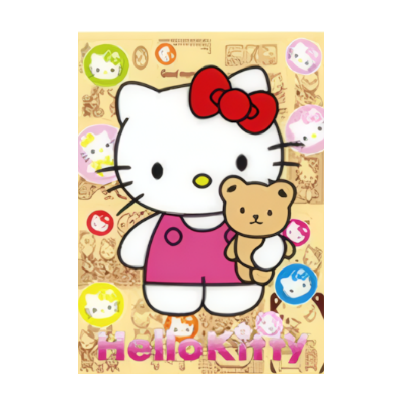 三丽鸥动漫HelloKitty凯蒂猫库洛米美乐蒂3d立体裸眼渐变装饰画