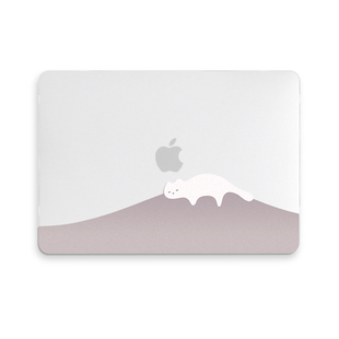 GUOXI小猫电脑壳适用苹果macbookpro保护壳2024款14寸macbookair13外壳mbp15寸笔记本mac13.3透明防摔保护套