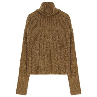 COCOBELLA气质美拉德宽松高领毛衣女松弛感慵懒风毛针织衫MZ3128