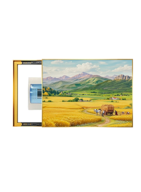 聚宝盆电表箱装饰画免打孔客厅配电箱遮挡画电闸箱弱电箱轻奢挂画
