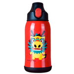 韩国正品杯具熊儿童水杯带吸管小学生水壶316不锈钢三盖猪保温杯