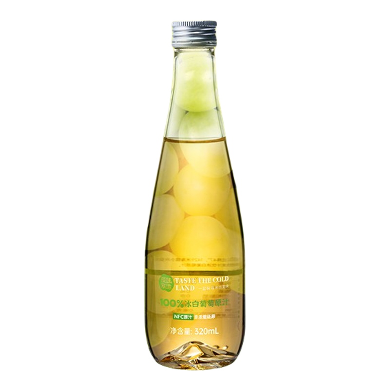 【年货热卖品】探味寒地冰白葡萄果汁原汁320ml*6瓶装天然葡萄汁