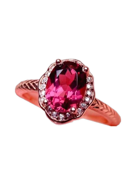 天然镁铝石榴石指环宝石日韩女