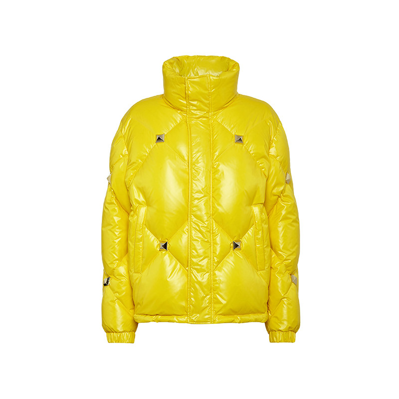 PHILIPP PLEIN 女士亮面铆钉短款羽绒服外套秋冬
