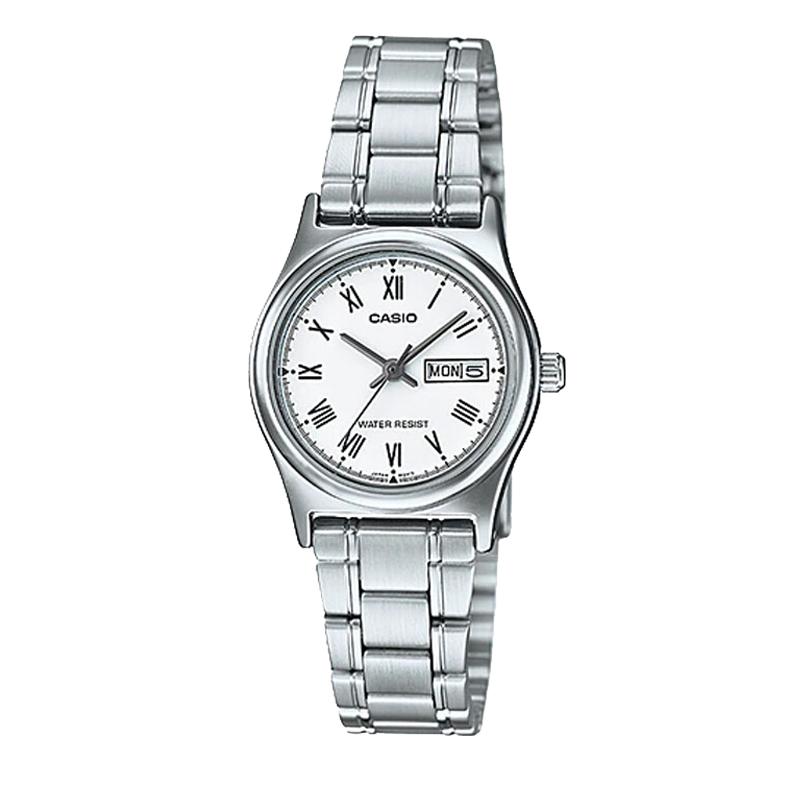 Casio卡西欧手表女时尚简约休闲石英指针送女友女表LTP-V006D-4B