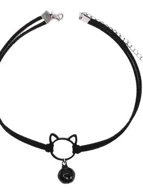 甜酷辣妹铃铛猫~猫咪项圈锁骨链