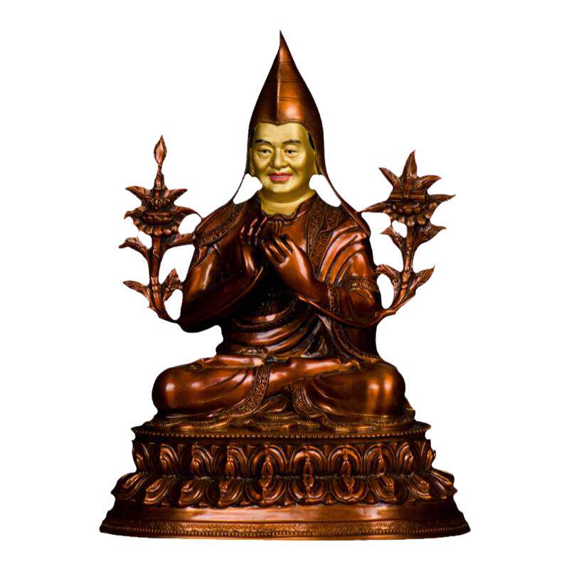 晋美彭措10寸手工佛像全铜锻造