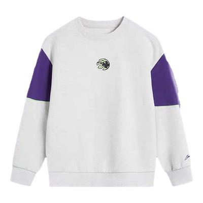 李宁儿童卫衣圆领宽松休闲套头衫