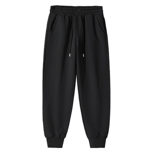 班尼路S&K重磅黑色卫裤男2026春季新款青少年休闲裤子大码运动裤A