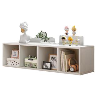 飘窗书架置物架落地矮书柜家用格子柜简易窗台下单层储物电视柜子