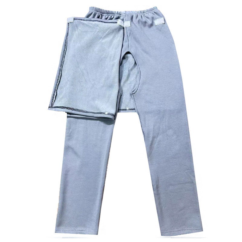 冬季病人保暖打底护理裤加绒加厚失禁开裆裤防尴尬开裆保暖裤老人