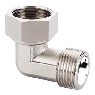 全铜内外丝4分弯头加厚6分直角活接角阀90度双内丝弯头水管件接头