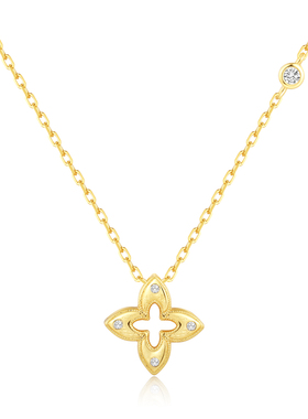 「幸运四叶草」纯银s999项链女