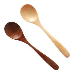 厂价直销13*3cm小木勺宝宝吃饭小勺防烫嘴小甜品勺子实木勺调料勺