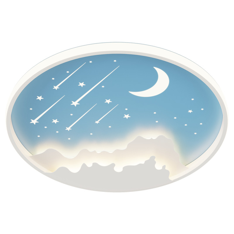 儿童房吸顶灯护眼星空流星灯浪漫温馨书房卧室灯男孩女孩房间灯