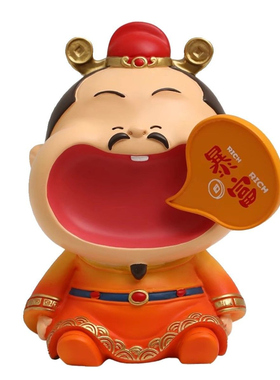 可爱暴富财神招财车内桌面摆件