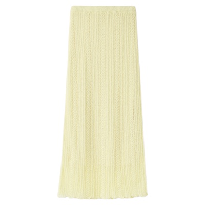 SNIDEL2025秋冬新品百搭高腰纯色直筒木耳边针织半身裙SWNS255105