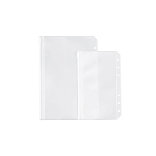 a5活页收纳袋拉链袋透明磨砂活页本内芯可拆卸a6手帐本药丸收纳册