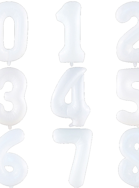 ins白色32数字铝膜气球儿童宝宝