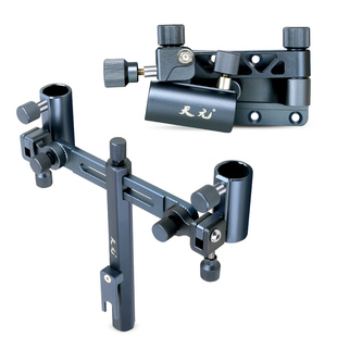 武汉天元新款铝镁合金钓箱配件炮台架双炮台架通用钓箱配件