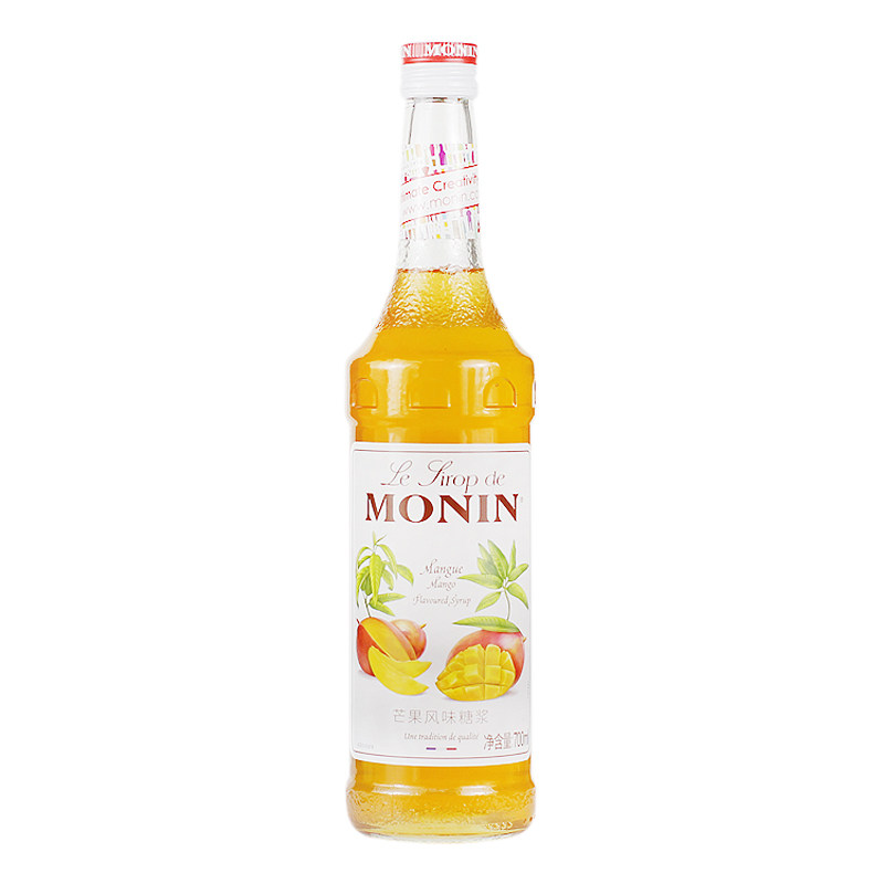 赠压头monin莫林糖浆芒果奶茶店