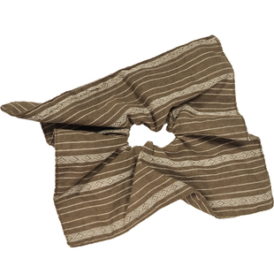 复古方形条纹大肠发圈扎马尾耐用发绳秋冬新款温柔发绳方巾发圈