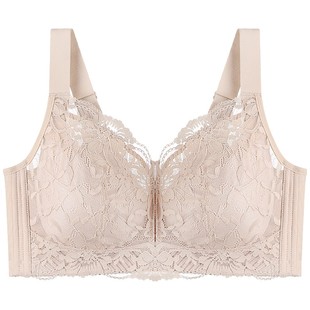 全罩杯大胸显小防下垂内衣女薄款带钢圈上托聚拢收副乳调整型文胸