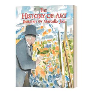 手绘艺术历史 英文原版 The History of Art 艺术漫画家Marcello Jori 古希腊文艺复兴达芬奇 精装 英文版 进口英语原版书籍