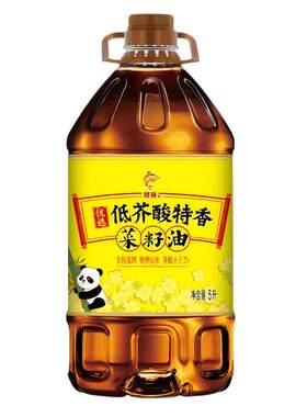 鲤鱼低芥酸特香菜籽油5L桶装