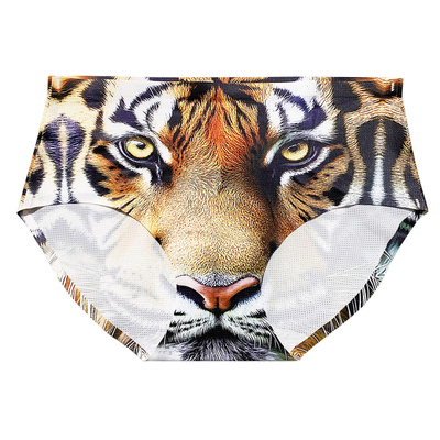 豹纹性感内裤虎纹网布女生三角裤