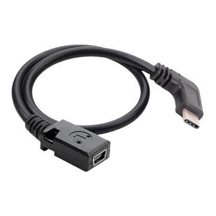 miniusb转typec公弯头t型口usb母充电接口转换头行车记录仪电源线