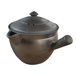 平定黑砂无釉中药罐中医家用明火砂锅壶老式传统燃气煮熬药煎药锅