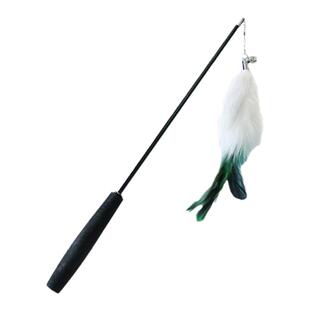 宠物三节伸缩杆逗猫棒长杆狐狸毛耐抓咬猫咪互动玩具