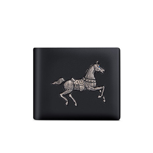 英皇保罗男士钱包真皮短款马年新款轻奢卡包皮夹银包多功能送爸爸