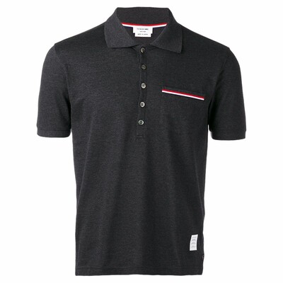 THOMBROWNE罗缎饰袋珠地POLO衫