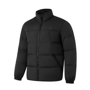 李宁短羽绒服男子2024冬季健身系列防泼水80%鸭绒保暖外套AYMU097