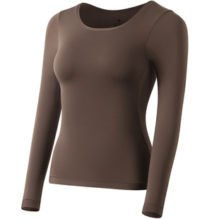 美肤肌底衣女带胸垫冬季贴身保暖内衣山茶花润肤打底秋衣秋裤套装