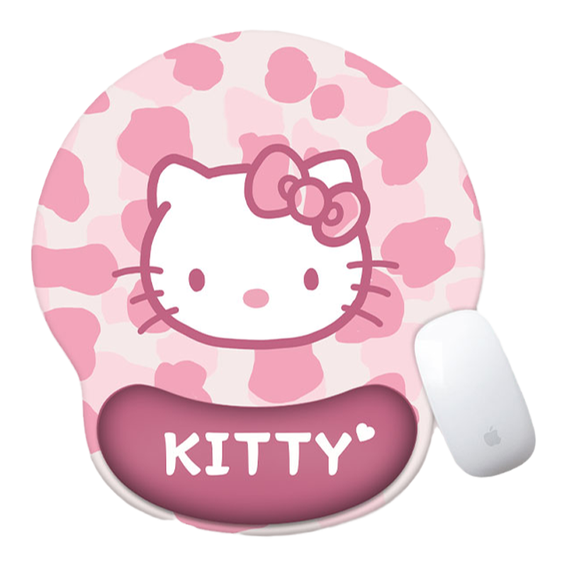 KITTY猫护腕鼠标垫办公电脑柔软硅胶可爱卡通加厚防滑护手腕软垫