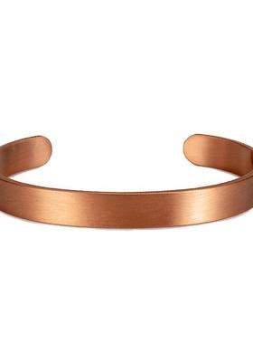 纯红铜手镯男女同款男士手镯新中式简约镯子防辐射节日礼物可调节